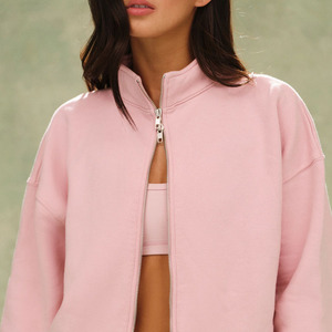 OEM Custom Heavyweight Cotton Unisex Oversized Full Zip up <strong>Hoodie</strong> Blank Plain Fleece <strong>Zipper</strong> <strong>Hoodie</strong> <strong>for</strong> <strong>Womens</strong> - Product Image 3