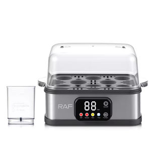 Cuiseur à œufs électrique 300W pour jusqu'à 8 œufs avec affichage numérique, fonctionnement facile, protection contre la surchauffe pour un usage domestique - Product Image 5