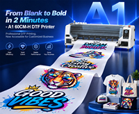 Imprimante DTF COLORSUN 24 pouces (60 cm) avec tête d'impression Epson I3200HD, machine d'impression commerciale rouleau à rouleau pour films PET et t-shirts