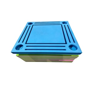 Table de jeu de mahjong et de dominos pliable et portable en caoutchouc, moderne et personnalisée, pour bord de piscine, écologique, durable, résistante à l'eau, pour 4 joueurs - Product Image 5