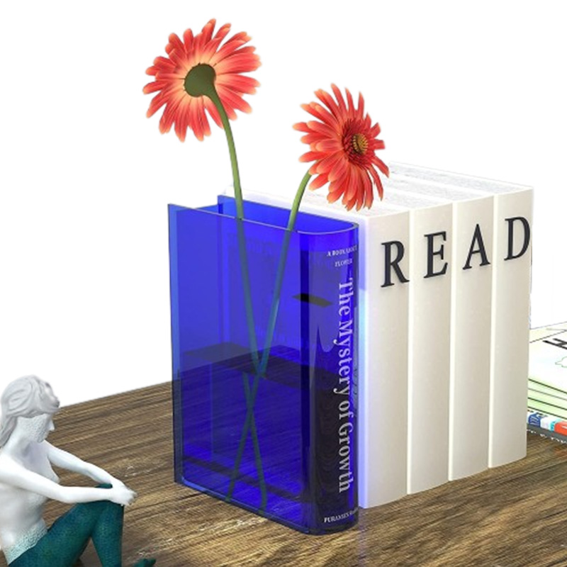 Акриловые прозрачные цветочные вазы в виде книги в скандинавском стиле, новый дизайн на заказ
