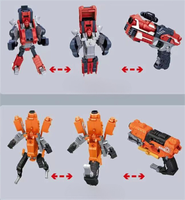 Jeu de tir en plastique pour garçons PANDAS 2-en-1 DIY Transform Robot & Bullet Gun Action Figure Soft Diecast Toys