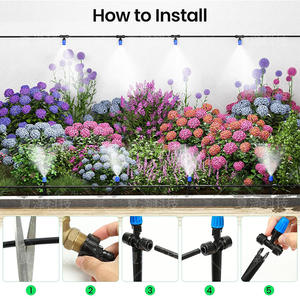 Kit d'irrigation goutte à goutte, tube de 1/4 pouce, 15 buses, système basse pression pour l'arrosage des serres et des parterres de fleurs - Product Image 2