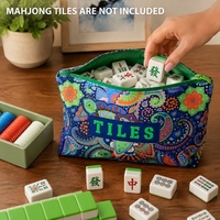 Prix d'usine – Ensemble de luxe trois pièces à motif cachemire et fleurs de cajou, sacs de rangement compacts de voyage pour articles de toilette et Mahjong