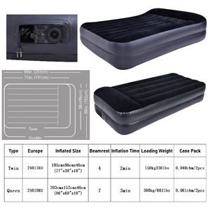 ที่นอนลมเป่าลม Avenli รุ่นโมเดิร์น ทำจาก PVC พร้อมหมอนในตัวและปั๊มลมไฟฟ้า เตียงพกพาสำหรับใช้ในบ้านและสวนสาธารณะ - Product Image 2