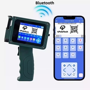 Impresora Wifi Portátil 4POLETECH, Impresora de Inyección de Tinta Mini Portátil para Fechas de Caducidad, Códigos QR, Números de Lote, para Botellas de Plástico y Metal - Product Image 3
