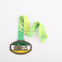 Grande Médaille Sportive en Bronze Plaqué Or, Gravée par Estampage, Souvenirs Publicitaires d'Anniversaire