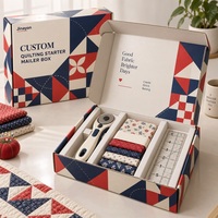 Boîte d'expédition personnalisée pour débutants en quilting, en carton ondulé E-flute, imprimée