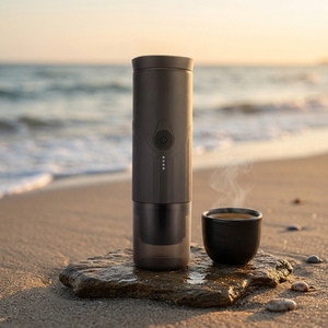 เครื่องชงกาแฟเอสเพรสโซขนาดเล็ก TK03 แบบพกพา ใช้ไฟฟ้า ชาร์จผ่าน USB ใช้ได้ในรถยนต์/โรงแรม ตัวเครื่องทำจากอะลูมิเนียม แรงดัน 20 บาร์ <span class=keywords><strong>ชง</strong></span>ได้หนึ่งแก้ว - Product Image 1