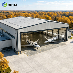 High Capacity Galvanized Structural Steel Airplane Hangar <b>Hub</b> Clear Span Prefabricated Modular Aviation Storage Depot - Product Image 1