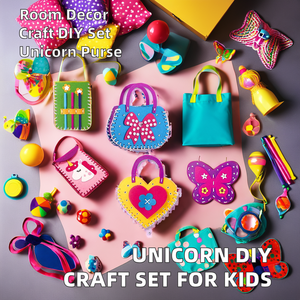 缝制我的第一个独角兽钱包包 DIY 儿童手工套装幼儿美术用品相框笔筒教育玩具适合 5-7 岁女孩 - Product Image 3