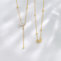 Collier pendentif en or jaune 18 carats avec diamant de laboratoire, design galaxie éblouissante, forme poire, certifié IGI, bijoux fins