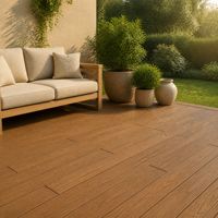 Ubin Lantai WPC Sistem Interlock, Tepi Persegi, Alur Berongga, Co-Extruded, Motif Kayu, Tahan Air, Ramah Lingkungan, Anti-Selip, Untuk Taman Luar Ruangan