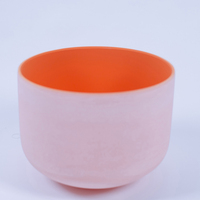 Bols chantants en quartz givré 7 couleurs pour la thérapie sonore