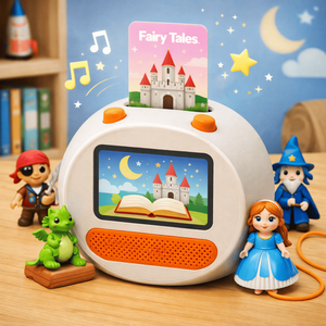 เครื่องเล่นเสียง NFC สำหรับเด็ก ไม่ต้องใช้หน้าจอ พร้อมการ์ดเรื่องราว ของเล่นเสริมพัฒนาการการเล่าเรื่องสำหรับเด็กวัยเตาะแตะ 3 ปีขึ้นไป - Product Image 1