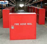 Armoire pour enrouleur de tuyau d'incendie Jinkai - Construction robuste en acier doux thermolaqué, système de protection incendie flexible, recyclable et portable