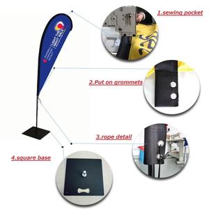 Bandera de Pluma Personalizada para Exteriores, Bandera Publicitaria de Tela con Forma de Lágrima para Eventos en la Playa, Impresión por Transferencia de Calor - Product Image 5