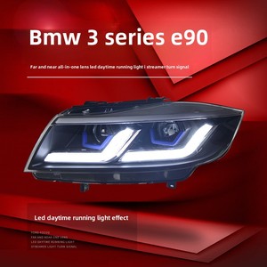 ชุดไฟหน้า LED DRL คุณภาพสูงสำหรับรถยนต์ซีรีส์ 3 รุ่น E90/E91 ปี 05-12 แบบ 12V พร้อมไฟเลี้ยวแบบน้ำ  อุณหภูมิสี 6000k ปี 05-12 - Product Image 2