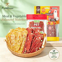 Friandises pour chiens au poulet et au canard saveur légumes, tranches nutritives pour l'entraînement, fibres alimentaires, soutien à la santé intestinale, riches en protéines