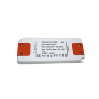 Transformateur LED isolé de classe 2, alimentation électrique, 220 V/240 V CA vers 12 V/24 V CC, 15-18 W, 12 mm, fin