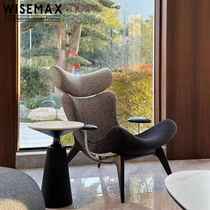 MUEBLES WISEMAX, Muebles de Sala de Estar Minimalistas Nórdicos, Silla de Salón con Respaldo en Colores Degradados, Silla de Diseño Irregular - Product Image 4