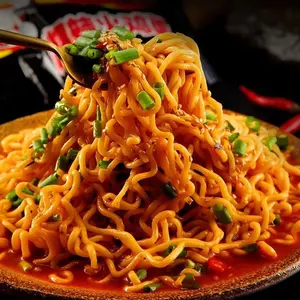 HALAL Spicy Hot Chicken Carbo Carbonara Ramen Instant Noodles Pack Of 5 Food Supplier