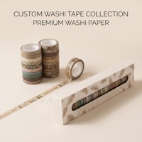 Ruban Washi Décoratif Personnalisé Thème Forêt Scandinave Vintage pour Journal, Scrapbooking et DIY
