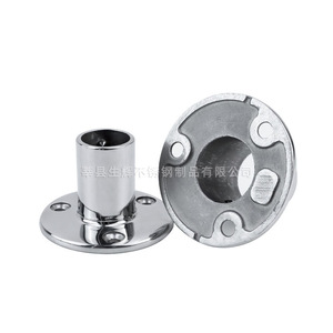 Base de tube en acier inoxydable 316 poli miroir pour garde-corps de parasol marin, accessoire de bateau - Product Image 2