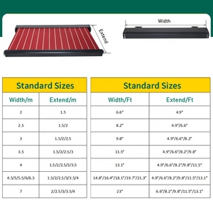 Hộp nhôm tự động mái che mái hiên cho cửa hàng 7x4m 6x4m không ướt mái hiên điện có thể thu vào cánh tay với đèn LED - Product Image 4