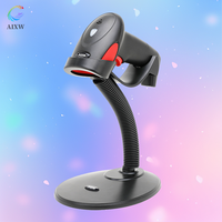 Escáner de código de barras USB con cable 1D 2D de alta velocidad de supermercado AIXW, lector de código QR con aplicaciones Android, soluciones POS en Stock