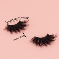 Faux cils volumineux 3D style occidental, longs, recourbés, multicouches, en une seule pièce, en stock