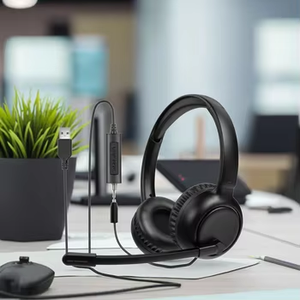 Audífonos con Diadema y Cancelación de Ruido ENC, Almohadillas de Proteína con Memoria Binaural Qualcomm, para Reuniones y Conferencias - Product Image 6