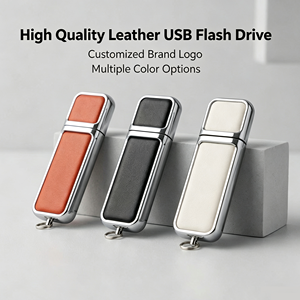 Memoria USB de Cuero con Logotipo Personalizado, Regalos Corporativos, USB 2.0 de 4Gb, 8Gb, 16Gb, 32Gb, 64Gb, Fabricante Chino - Product Image 1
