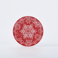 Ensemble de vaisselle en céramique 18 pièces conçu comme un flocon de neige allant au four à micro-ondes pour un usage domestique quotidien