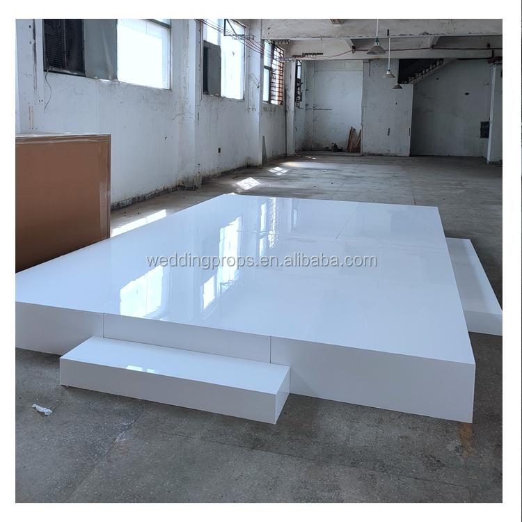 Trade Show Mobile Portable Platform Custom White PVC Square Rectangle Stage Decoration