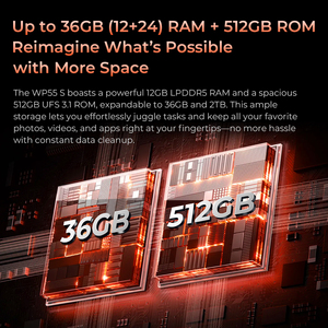 Téléphone mobile robuste Oukitel WP55S 11000mAh 12Go+512Go 64MP 4G Double SIM NFC IP68 Étanche 6,6 pouces 120Hz Android 15 Smartphone - Product Image 6