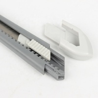 Couteau utilitaire de poche à verrouillage automatique 18 mm avec lame en acier à haute teneur en carbone, entièrement en plastique, pour bricolage, personnalisation OEM prise en charge