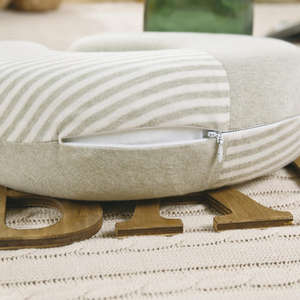 Microperle de Massage pour le cou en forme de U, 1 pièce, tissu respirant à l'air pliable, simple et rayé, en Polyester/coton, vente en gros - Product Image 3