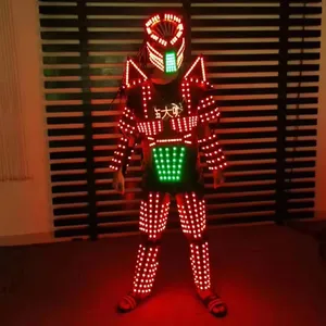 LED melompat suit stilt walker acara masa depan LED Universal Soul sirkus stilt berjalan dansa led robot kostum