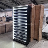 Fabrication d'Armoire à Cigarettes : Conception Gratuite, Meuble de Présentation Moderne en Métal sur Pied pour Magasin de Tabac avec Éclairage LED