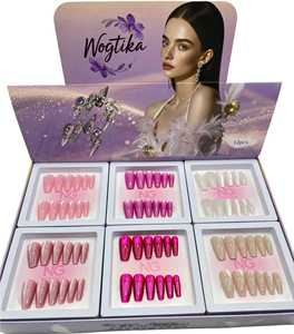 Qianya - Uñas Postizas de Ojo de Gato Largo, Forma de Almendra, Caja de Exhibición, Estilo Ballet Core, Venta al por Mayor, 12 Cajas, Múltiples Sets - Product Image 6
