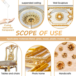 TIMESRUI Colle écologique à base d'eau pour dorure, adhésif pour feuille d'or, revêtement pour <span class=keywords><strong>cadre</strong></span> photo DIY et décoration de bois - Product Image 5