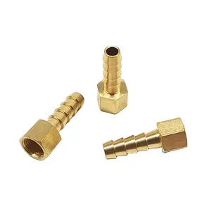 1/4 Hose Barb Tail 1/8 Female Thread Straight Brass Connector Fitting