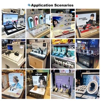 Support d'affichage interactif intelligent personnalisé en acrylique avec éclairage LED et système antivol pour les appareils portables, destiné aux magasins de vente au détail numériques