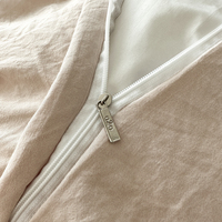 Ensemble de literie en coton lavé, housse de couette solide, ensembles de housse de couette Super doux, vente en gros