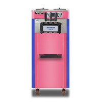 Vente directe d'usine Machine à fabriquer des glaces professionnelle 3 saveurs Machine à glaces molles