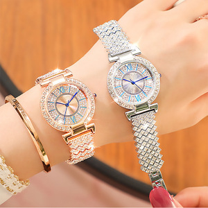 Reloj Popular para Mujer con Correa de Cristal de Cuarzo y Diamantes, Acero Inoxidable, Resistente al Agua 3BAR - Product Image 3