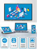Harga pasokan pabrik Tiongkok Monitor pintar 65 "75" 86 ", papan layar sentuh interaktif Panel datar Sekolah