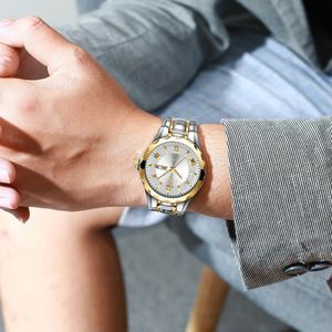 Montres à quartz étanches de luxe pour hommes, personnalisées en gros, avec cadran en verre, en acier inoxydable de haute qualité, lumineuses - Product Image 5