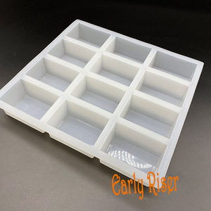 Early Riser nuovo Design stampo <span class=keywords><strong>in</strong></span> <span class=keywords><strong>Silicone</strong></span> <span class=keywords><strong>per</strong></span> uso alimentare <span class=keywords><strong>per</strong></span> la produzione di sapone rettangolo 12 barre oblungo stampo <span class=keywords><strong>per</strong></span> sapone <span class=keywords><strong>in</strong></span> <span class=keywords><strong>Silicone</strong></span> forniture <span class=keywords><strong>per</strong></span> la produzione di sapone - Product Image 6